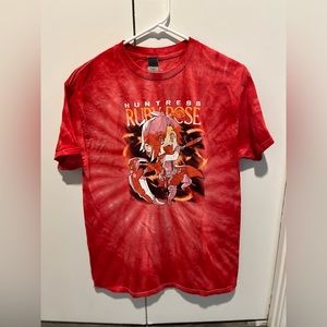 Gildan Heavy Cotton Tie Dye Ruby Rose Print Tee